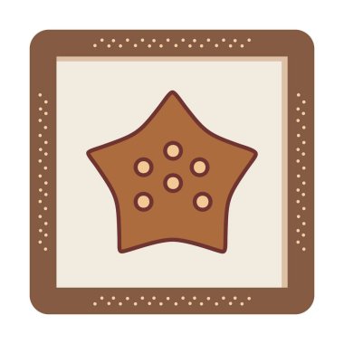 denizyıldızı düz ikon vektör çizimi 