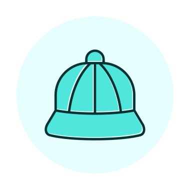 kapsül düz simgesi, vektör illüstrasyonu 