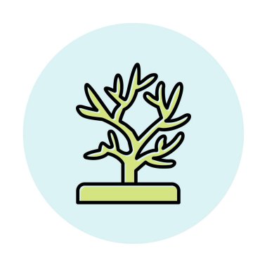 Mercan simgesi vektör illüstrasyonu