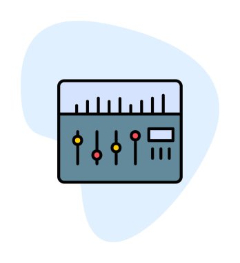 Modern Ses Karıştırıcı simgesinin vektör çizimi              