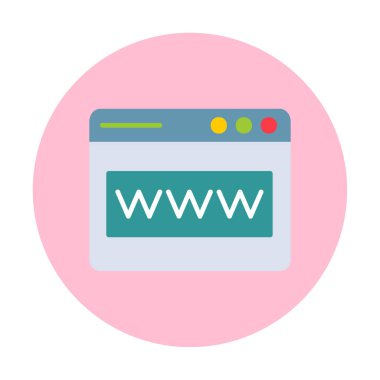 tarayıcı web sayfası simgesi, vektör illüstrasyonu 