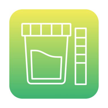 İdrar Test Ağı simgesi, vektör illüstrasyonu