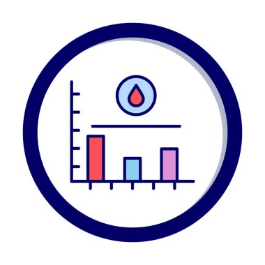 Şeker seviyesi grafik simgesi, vektör illüstrasyonu  