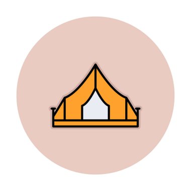 kamp çadırı ikonu vektör illüstrasyonu