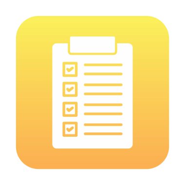 Kontrol Listesi web simgesi, vektör illüstrasyonu 