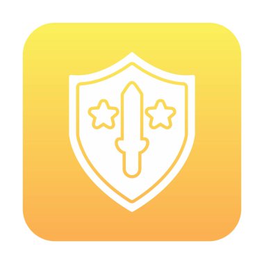 Kılıç vektör ağ simgesine sahip Askeri Kalkan, vektör illüstrasyonu 