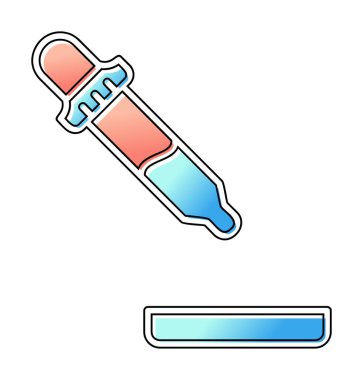 Pipette düz renk vektör ikonu tasarımı 
