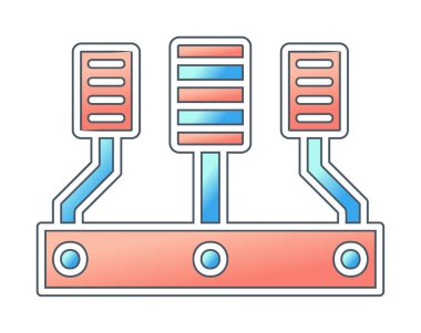 Araba Hızlandırıcı düz simgesi, vektör illüstrasyonu 