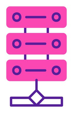 Ağ sunucu simgesinin vektör illüstrasyonu 