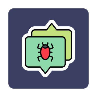 Basit konuşma balonu simgesi, vektör illüstrasyonu