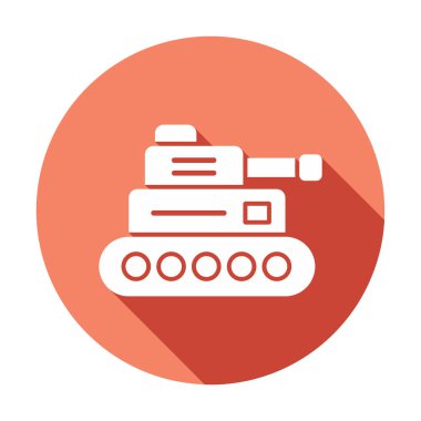 askeri tank simgesi vektör illüstrasyon