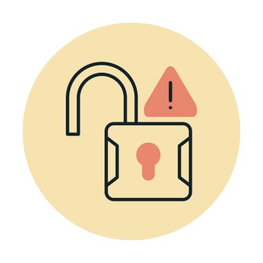 Simge vektör illüstrasyon tasarımının kilidini aç