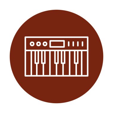 piyano müzik ikonu vektör illüstrasyonu                        