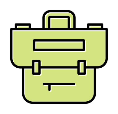 Portföy düz vektör simgesi