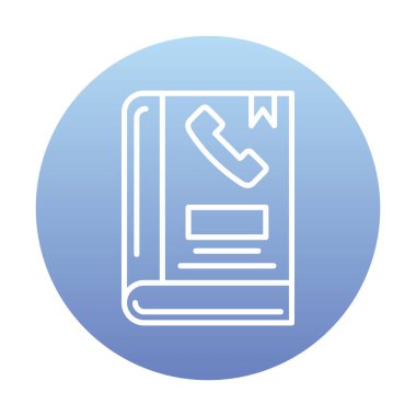 Telefon Rehberi düz simgesi, vektör çizim