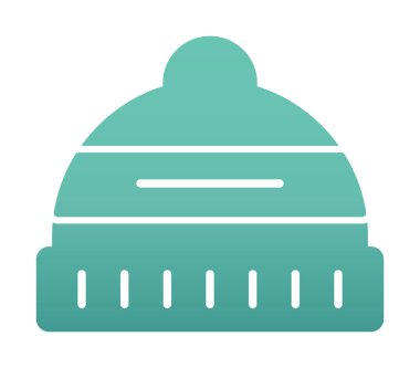 Kış Şapkası simgesinin vektör illüstrasyonu