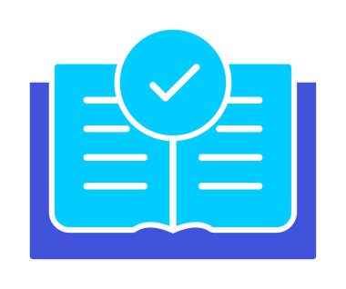 düz Kitap simgesi vektör illüstrasyonu 