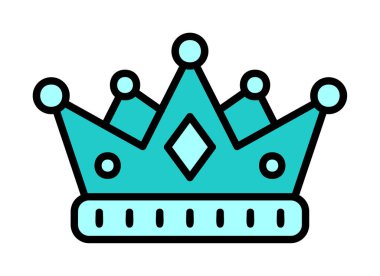 Taç. Web simgesi basit illüstrasyon