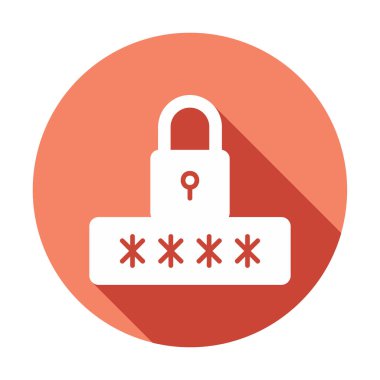 Basit Parola simgesi, vektör illüstrasyonu