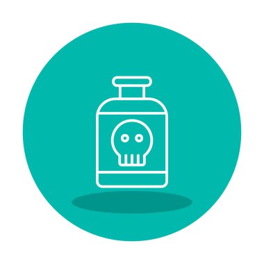 Basit Toksin simgesi, vektör illüstrasyonu