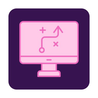 Basit Strateji simgesi, vektör illüstrasyonu