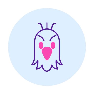 şık papağan kafası logo vektör çizimi tasarımı