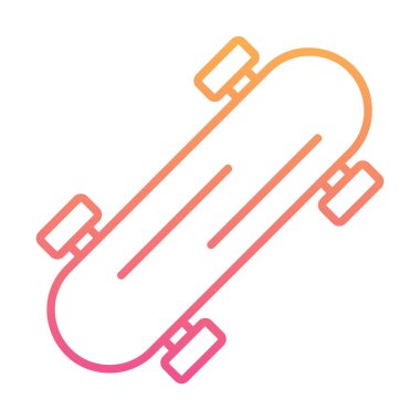 Basit kaykay simgesi, vektör illüstrasyonu