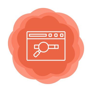 Web tarayıcı simgesi, vektör illüstrasyonu basit tasarım