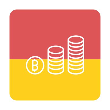 Basit bitcoin simgesi, vektör illüstrasyonu