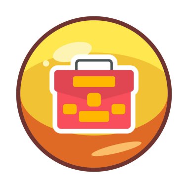 Portföy düz vektör simgesi