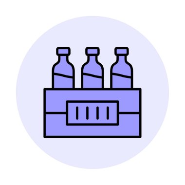 Su şişeleri. Web simgesi basit illüstrasyon 