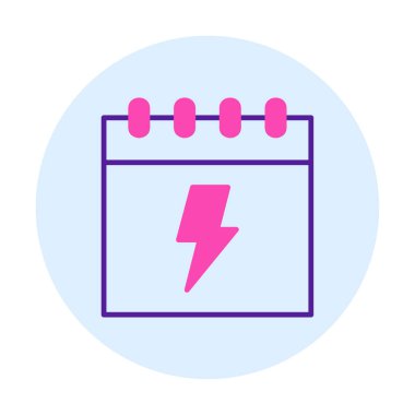 Takvim simgesi, vektör illüstrasyonu basit tasarım