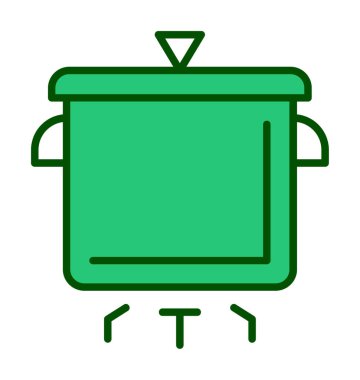 Pişirme vektörü düz simge. Pişirme Otu                   