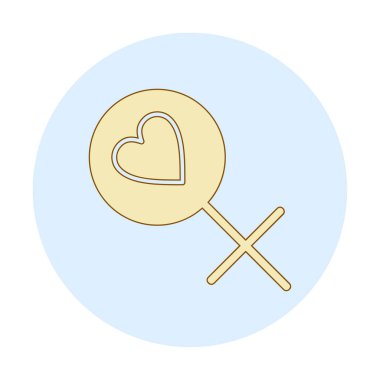 Kadın Sembol ikonu vektör illüstrasyonu