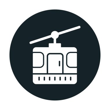 Modern Cable Car Cabin simgesinin vektör çizimi                   
