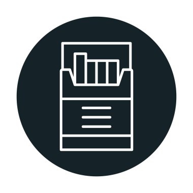 Sigara Kutusu Web simgesi, vektör illüstrasyonu 