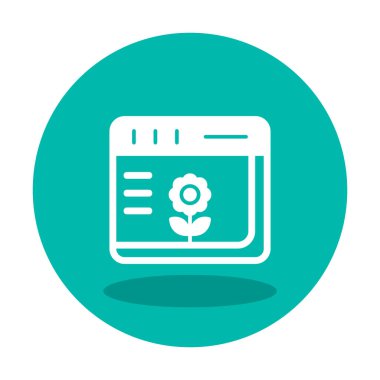 Basit Web Tarayıcı simgesi, vektör illüstrasyonu