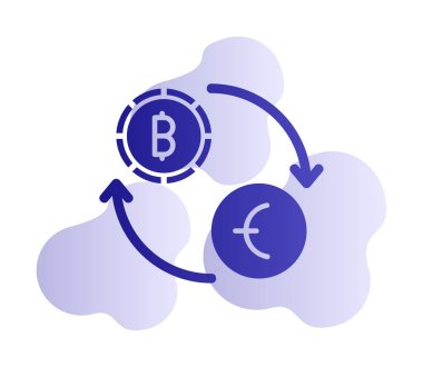 para birimi değişim simgesi, vektör illüstrasyonu