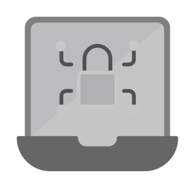 bilgisayar kilidi vektör illüstrasyonu 