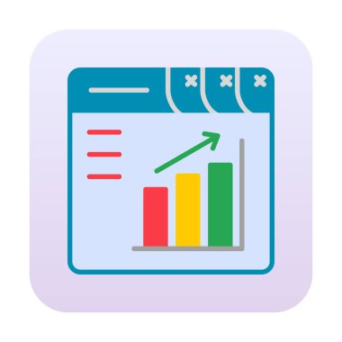 büyüme grafik simgesini, vektör çizim