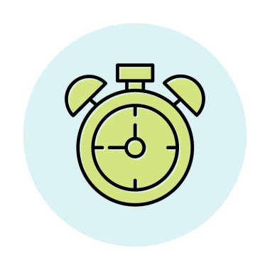 Alarm saati web simgesi, vektör illüstrasyonu