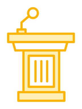 Podyum simgesinin vektör illüstrasyonu 