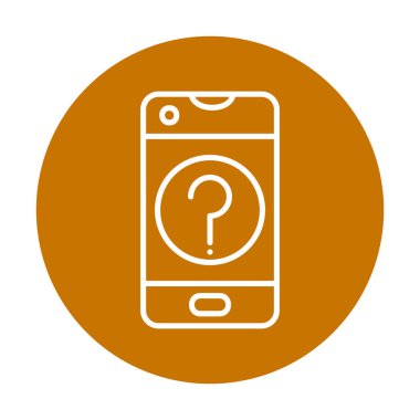 Yardım veya mobil destek simgesi, vektör illüstrasyonu 