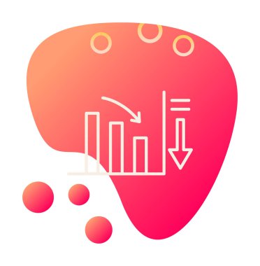 Basit grafik simgesi, vektör illüstrasyonunu azalt