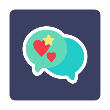 Basit konuşma balonu simgesi, vektör illüstrasyonu