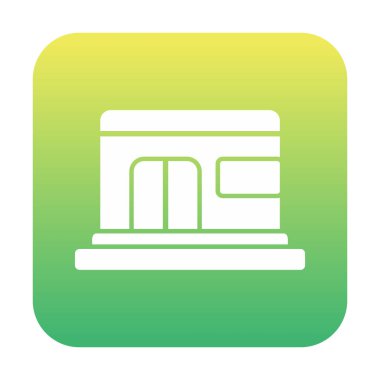 Sığınak düz ikon vektör çizimi