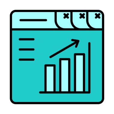 büyüme grafik simgesini, vektör çizim