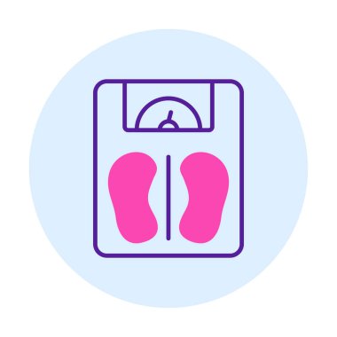 Basit Ağırlık Ölçekleme simgesi, vektör illüstrasyonu