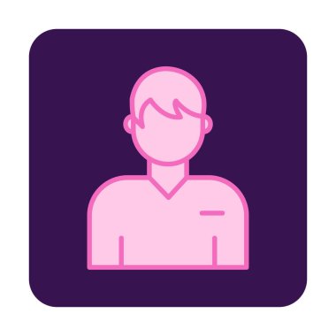 Erkek kullanıcı simgesi. Vektör çizim