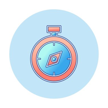  düz pusula ikon vektör illüstrasyon tasarımı